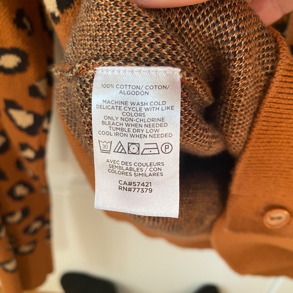 Cardigan - Ann Taylor Factory - animal print, size small - Picture 4 of 4